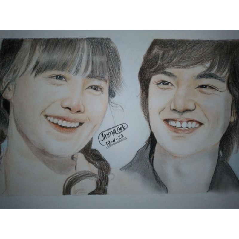sketsa wajah. lukisan wajah. boys before flowers