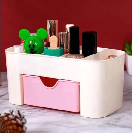 Rak Tempat Kosmetik Plastik Mini / Rak Makeup Mini / Tempat Makeup Serbaguna Ukuran Mini