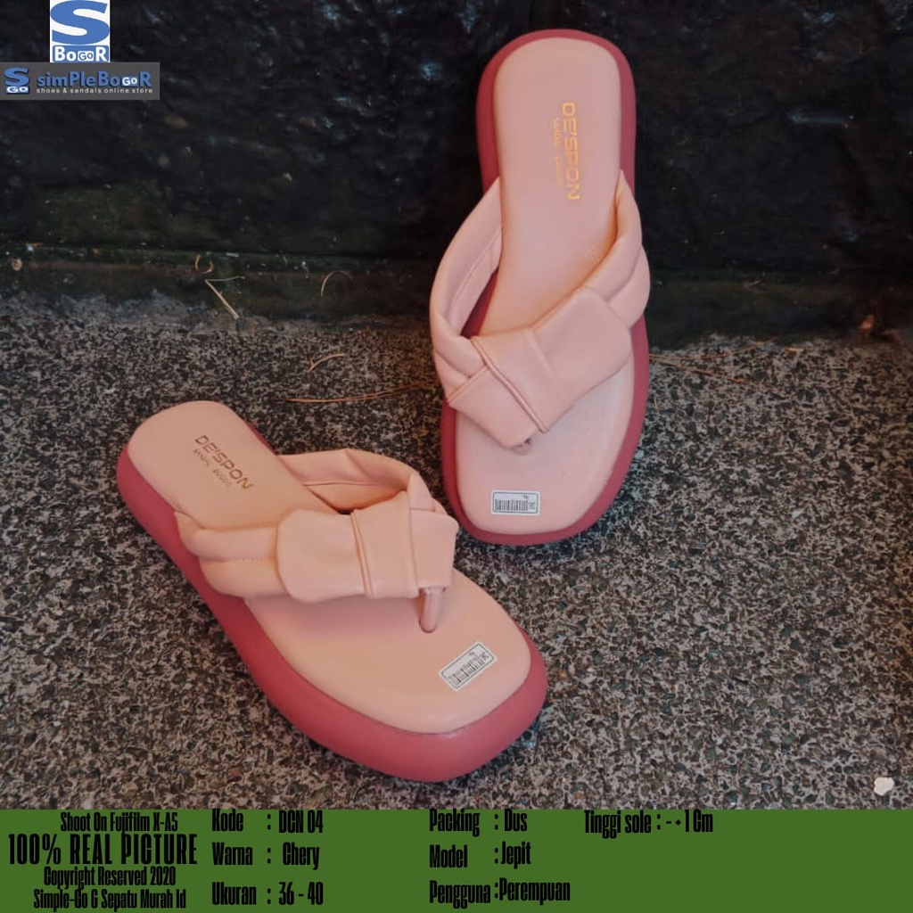 sandal spons pita wanita empuk size 36-40