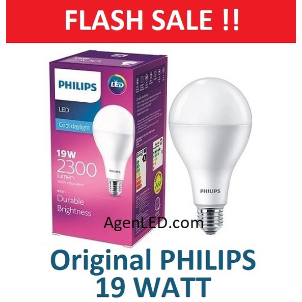 Bohlam Philips Lampu Led 19W Bohlam 19 W Watt Putih Bulb 19Watt Philip White