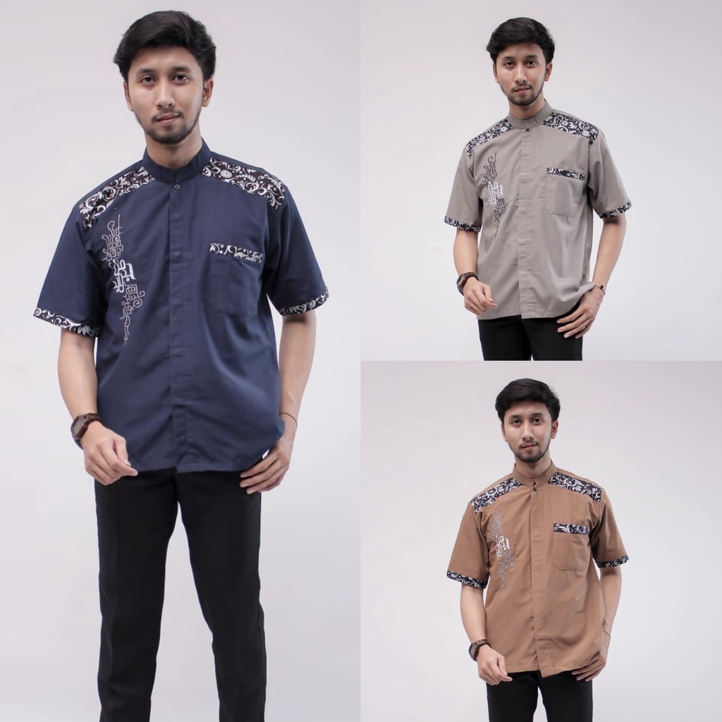 Baju Koko Pria Lengan Pendek | Baju Koko Multi Warna Lengan Pendek
