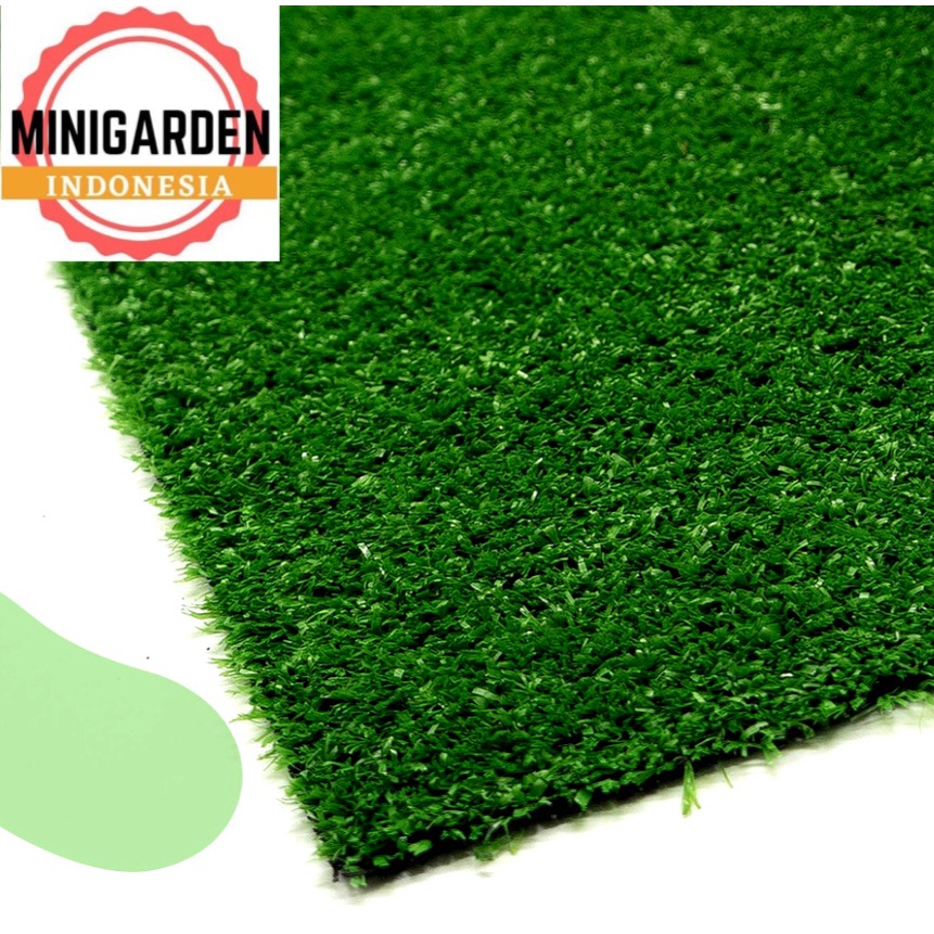 RUMPUT SINTETIS TEBAL 10MM ukuran 25 X 25 CM rumput palsu rumput jepang dekorasi taman artificial grass