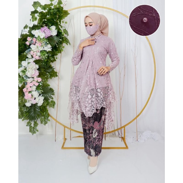 Kebaya Tunik Busui / Kebaya Modern / Kebaya Wisuda Kekinian / Stelan Kebaya Wanita