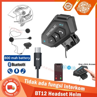 BT-12 Bluetooth5.0 Helm Sepeda Motor Headset tahan air Speaker nirkabel hands-free dengan Mikrofon dengan 800mAh