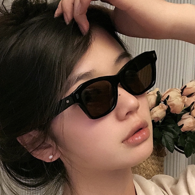 Kacamata Hitam Bingkai Persegi Kecil Gaya Korea Untuk Pria Dan Wanita