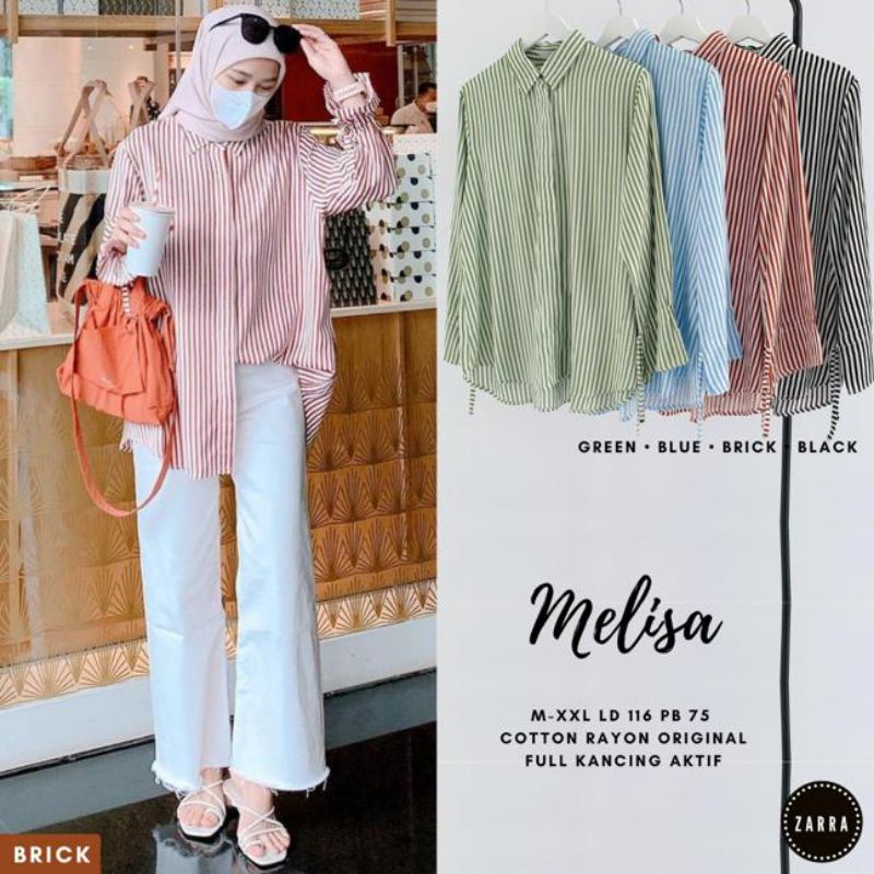 (BISA COD) MELISA BLOUSE JUMBO LD 116 cm TERBARU