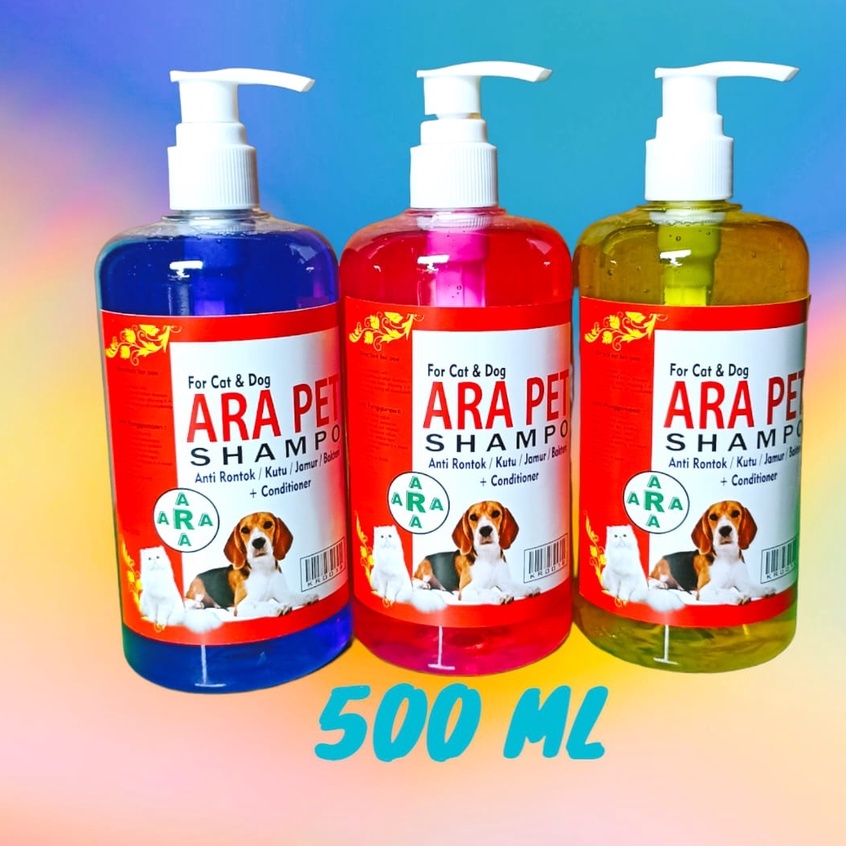 shampoo kucing dan anjing anti kutu jamur rontok netto 500mL