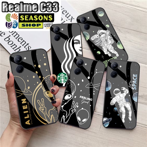 [Realme C33] Softcase Kaca Realme C33- Softcase Glass Glitter Realme C33 -  Softcase Realme C33  - C