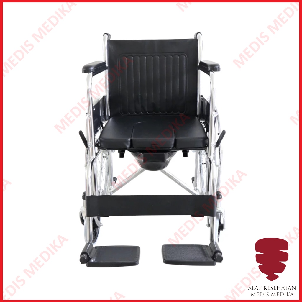 Kursi Roda 2in1 GEA FS609 Alat Bantu Jalan Penunjang Gerak BAB Toilet Duduk Wheel Chair WheelChair 2 in 1 FS 609