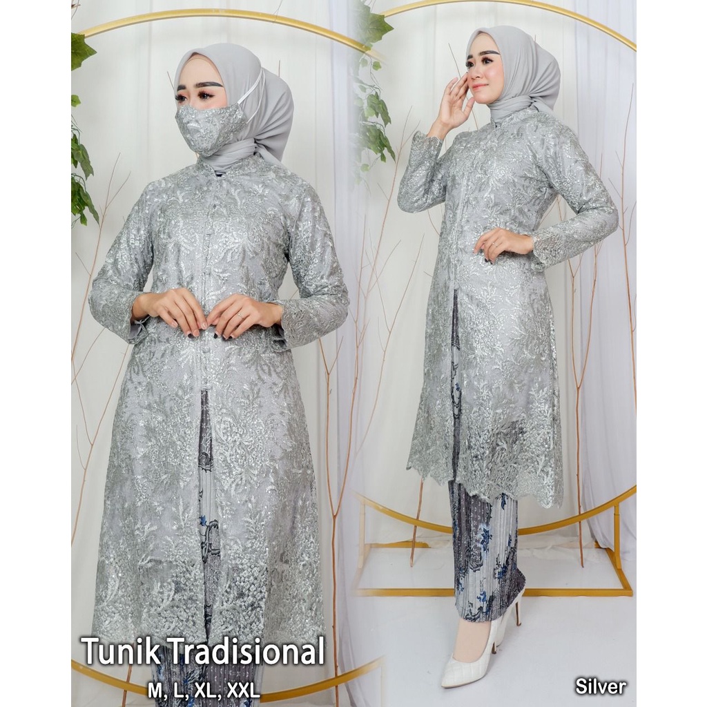 Kebaya tunik tradisional busui friendly Tunik kebaya modern Kebaya brukat busui jumbo SIZE M L XL XXL