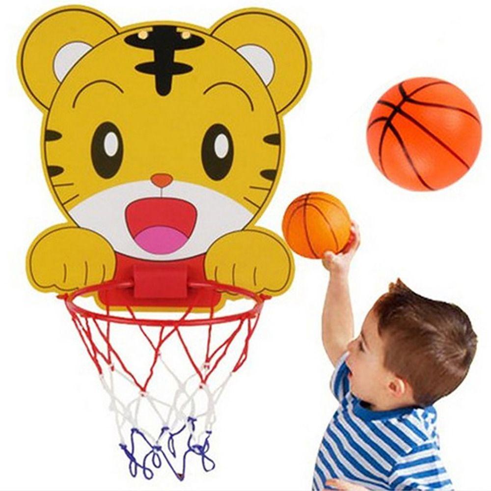NICKOLAS1 Basket Hoop Kit Kartun Hewan Mainan Olahraga Anak Untuk Anak Kids Game Sport Play Toys Basket Educational Sport Basket Toys