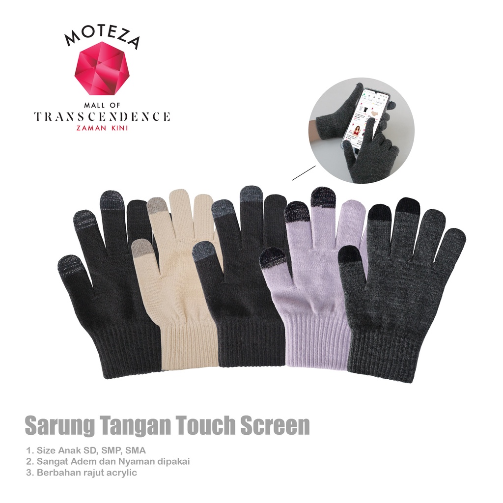 Moteza Sarung Tangan Rajut Anak / Premium Kids Gloves - size TK / SD / SMP / SMA / Touch Screen