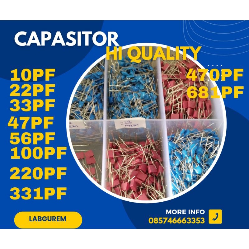 capasitor 10 PCS 101 221 471 56 102 103 331 222 472 grade A