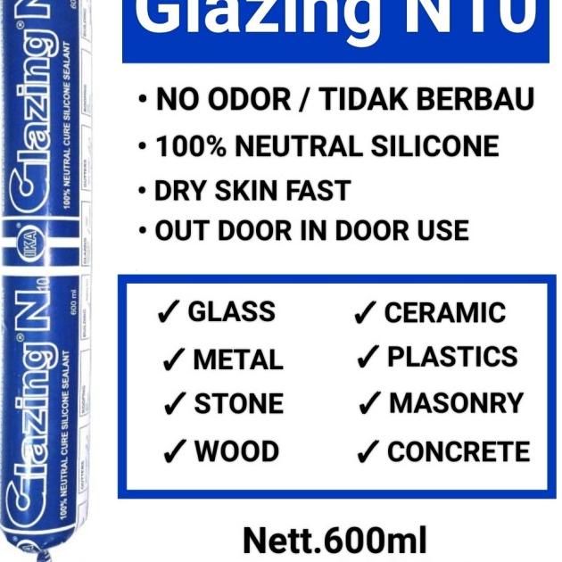 

Lem Sosis/Dodol Silicone Sealant GLAZING N10 IKA 100% NEUTRAL TYPE - Putih