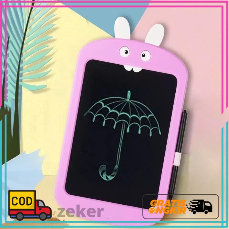 Papan Tulis LCD Kelinci Drawing Writing Tablet 8.5 inch Anak Board Pad
