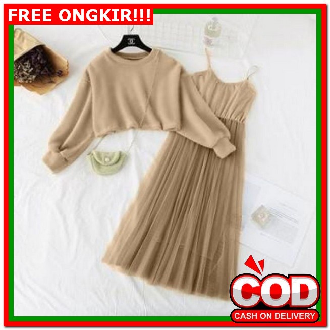 Dress Natal Polos Terbaru Christmas Dress Party New Year Eve 2023 Wanita Putih Merah Red Maroon Gree