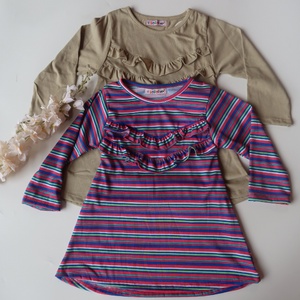 Dress Tunik Tangan Panjang Anak Perempuan 2-4 Tahun