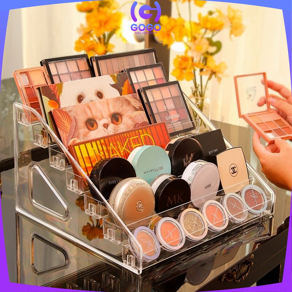 GOGO-K42 Rak Organizer Kosmetik Acrylic 7TINGKAT / Rak Akrilik Tempat Lipstik / Rak Kutek / Rak Parfum