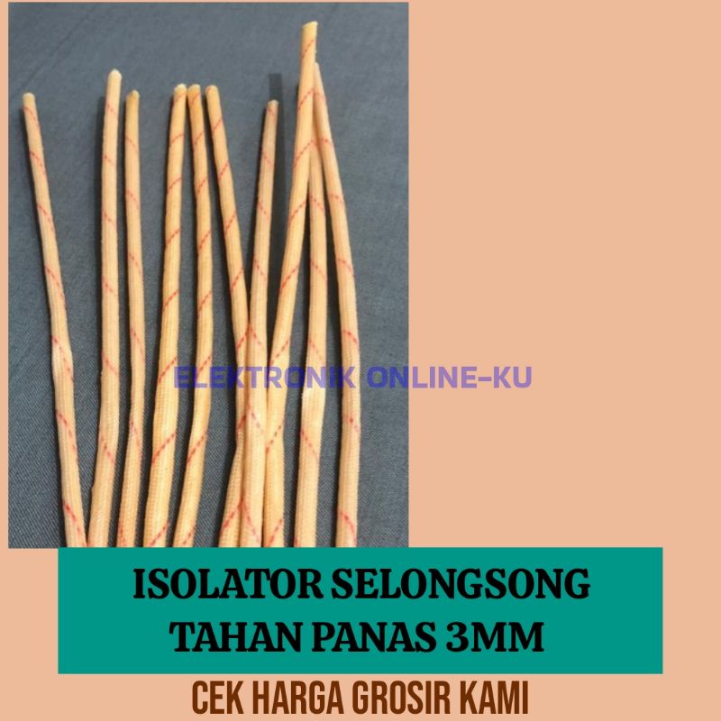 ISOLATOR TAHAN PANAS 3MM 1METER (10PCS = 10METER)