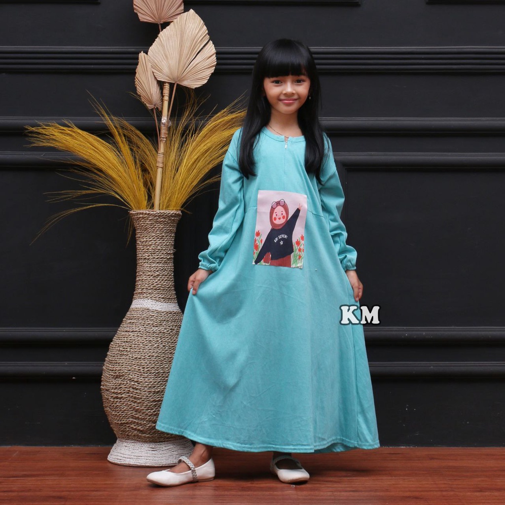 DRESS KAOS ANAK 9 - 10 MODEL KARAKTER KEKINIAN ADEM MURAH