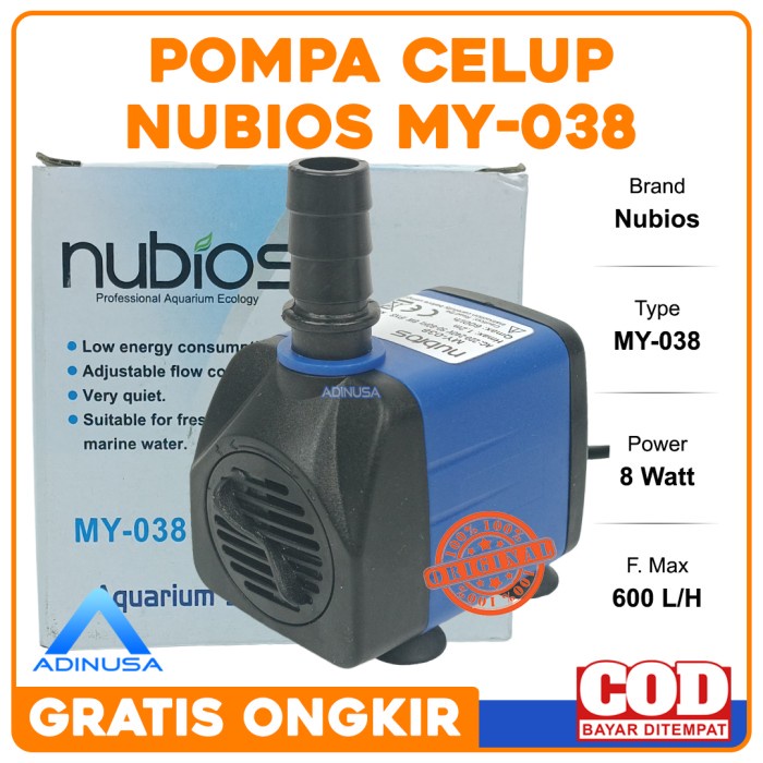 POMPA CELUP MINI POWER HEAD NUBIOS MY-038 MY 038 AQUARIUM AQUASCAPE