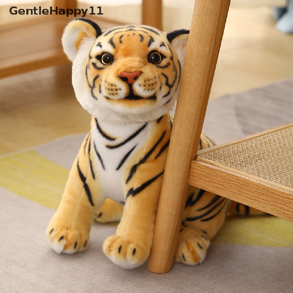 Gentlehappy 23-33 cm Simulasi Bayi Harimau Mainan Mewah Boneka Binatang Liar Lembut Hadiah Anak id