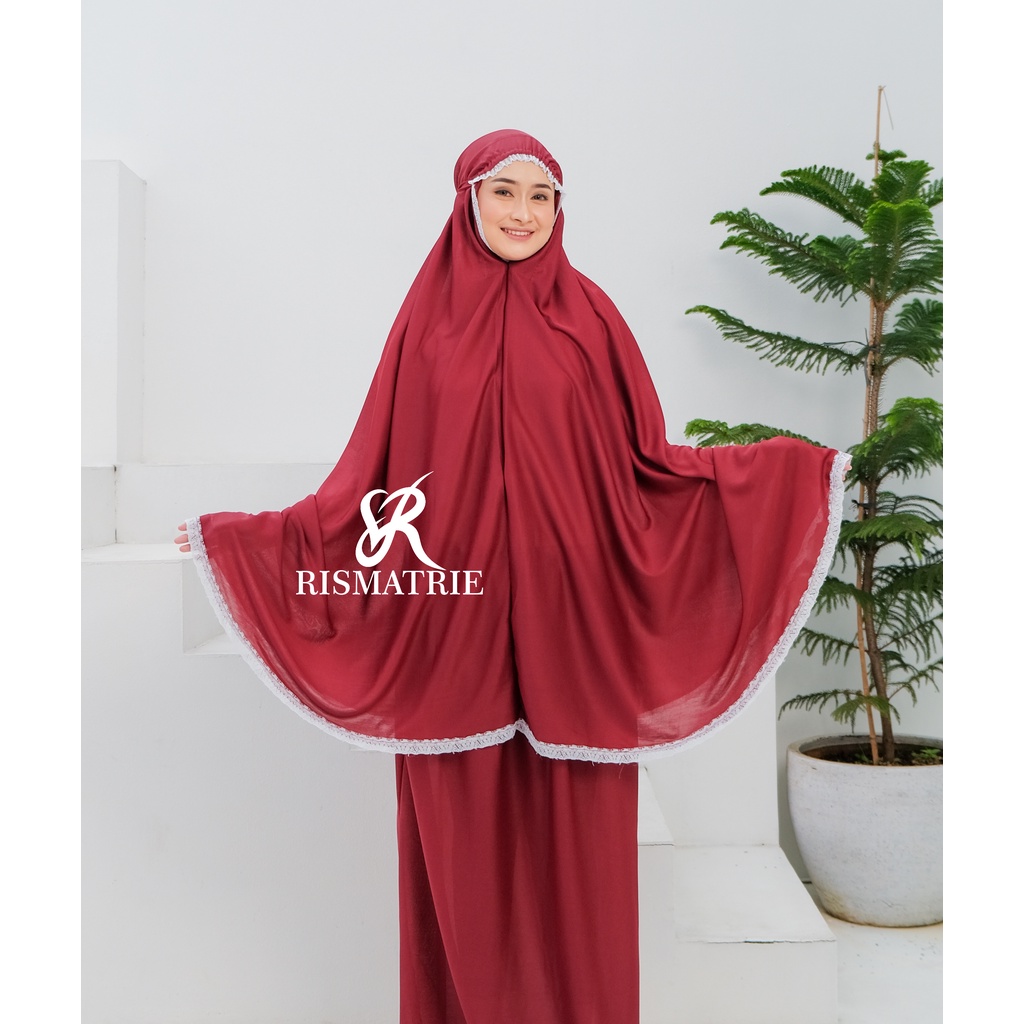 MUKENA AMPLOP JUMBO Mukena travel Renda Premium MUKENAH TRAVELING MUKENA TR Mukenah hyget higet Rismatrie JUMBO Hyget Polos All Siza Free Tas Traveling-Mukena Amplop Maroon