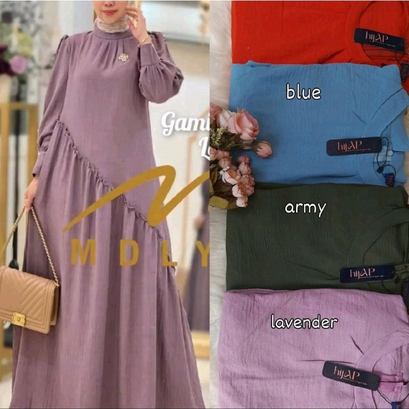 PAKET HEMAT KARINA DRESS SET HIJAB/ GAMIS CRINGKEL