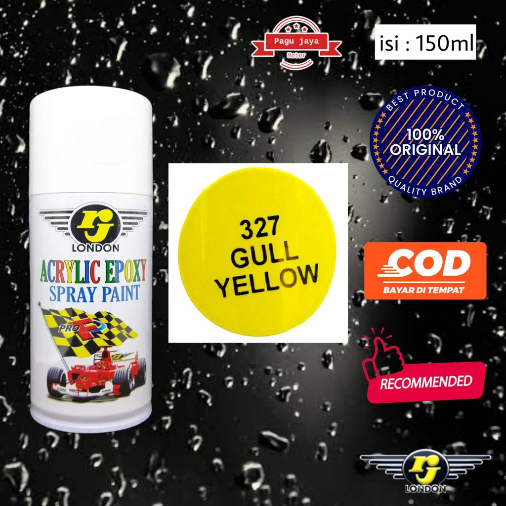 cat semprot 150cc gull yellow rj london pilox pilok spray paint untuk motor mobil helm velg kayu besi plastik