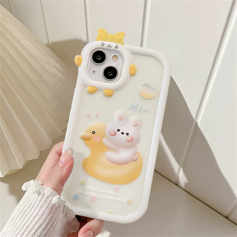 Casing Silikon Samsung A04S A13 A03S A23 A22 A21S A12 A02S A11 A51 A30 A50 A52 A20S A10S M12 A32 4G Motif Bebek Kuning &amp; Kelinci