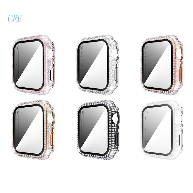 Cre Bumper Case Smartwatch Apple Watch 200 Bahan PC Aksen Berlian Imitasi