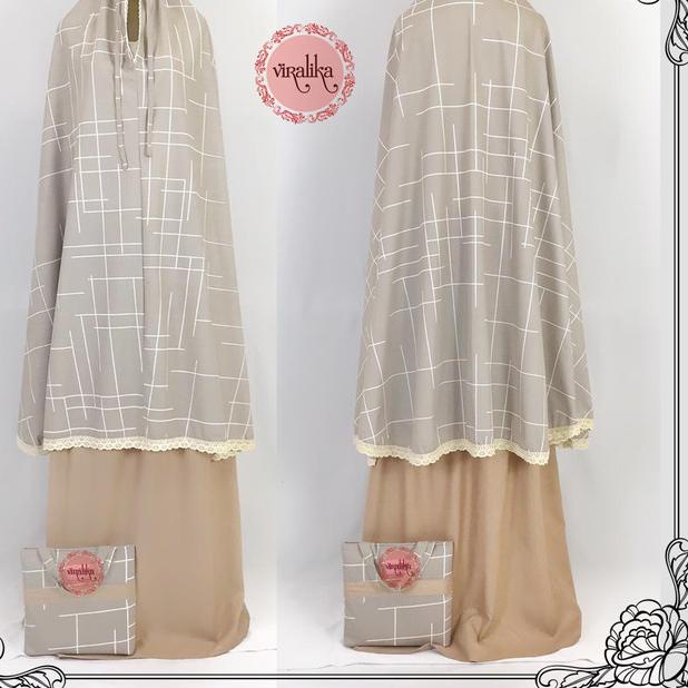 Mukena Bahan Katun Adem / Katun premium / Perlengkapan sholat / V6 - Putih