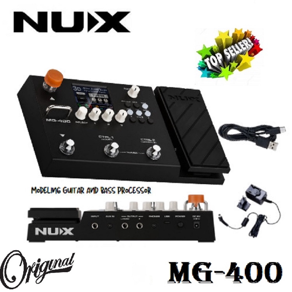 NUX MG400 MG 400 MG-400 Modelling Guitar Bass Effect Processor