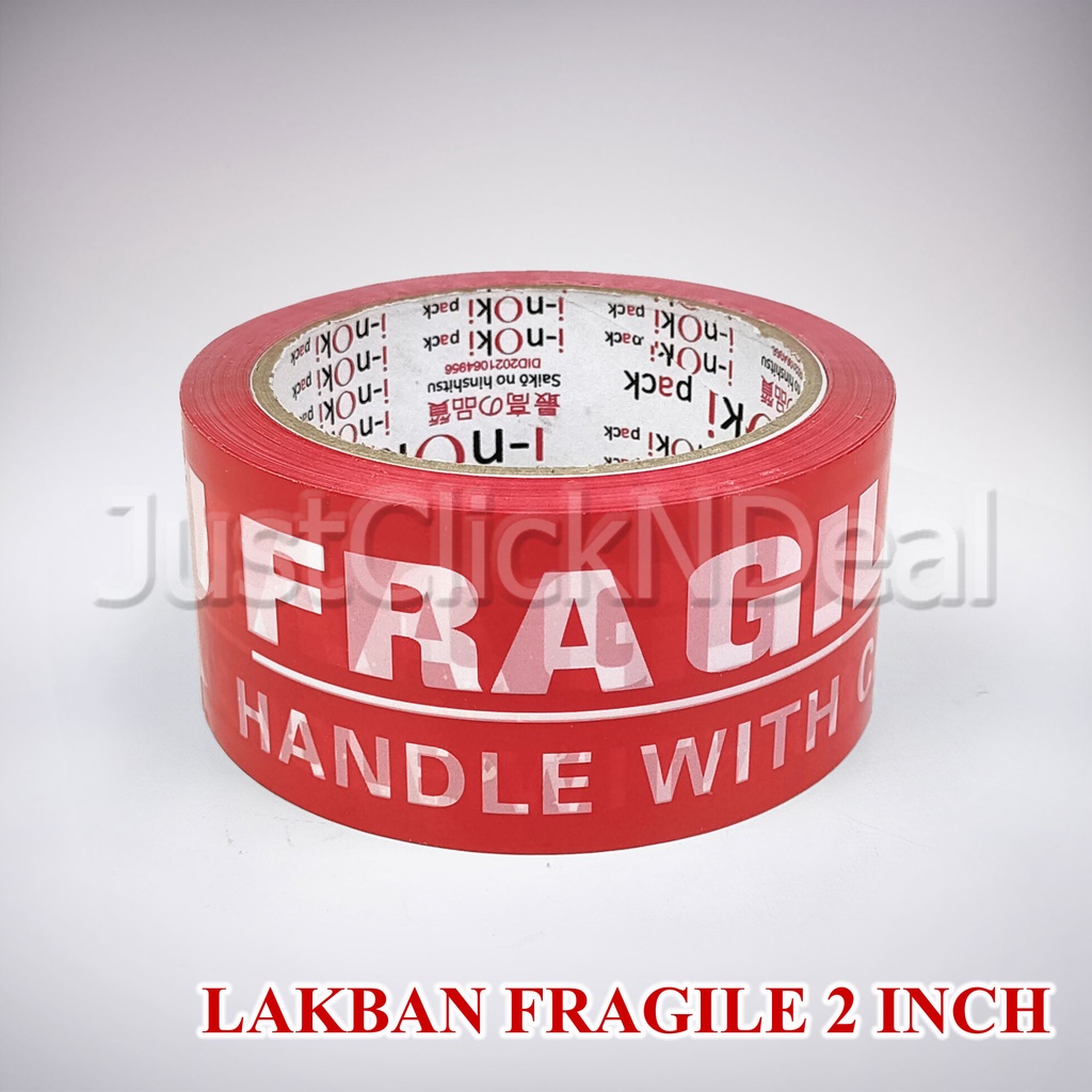 

Inoki Lakban Fragile Merah 48 mm 2 Inch 80 Yard Handle With Care