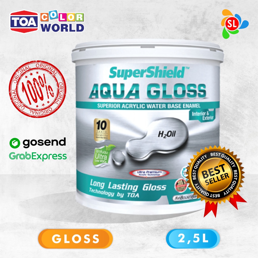 Cat Tembok Exterior Toa Aqua Gloss 2,5 L Gloss