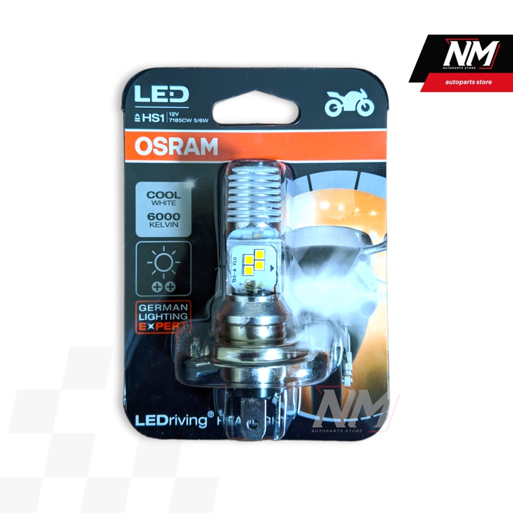 Bohlam Lampu Depan Utama Motor Led Vixion R15 Verza Osram HS1 H4 Kaki 3 Pnp Putih
