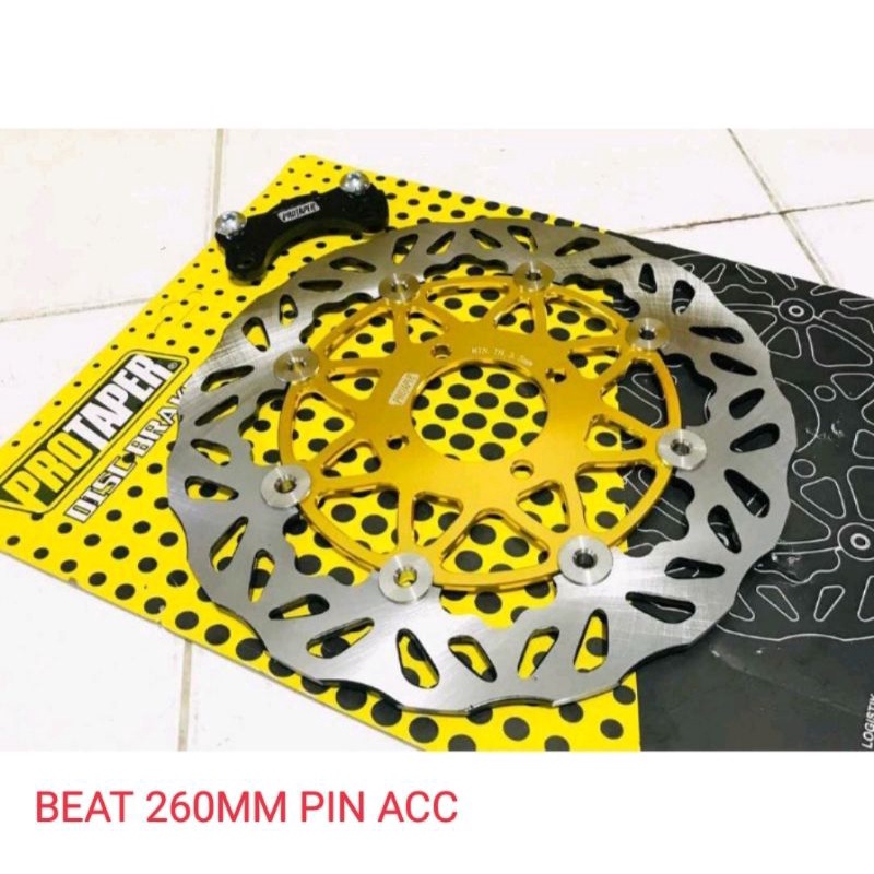 PIRINGAN DISC CAKRAM DEPAN PROTAPER UK 260MM BEAT HONDA LOBANG BAUT 4 FROUTING PROTAPER COPY KTC