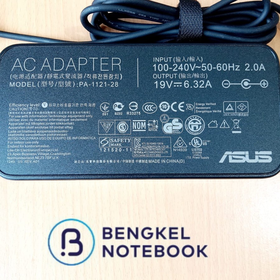 Adaptor Asus 19v-6.32a 120W DC:5.5X2.5 SOAP