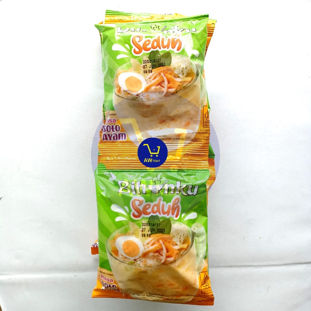 BIHUNKU SEDUH RENCENG RASA SOTO, KALDU AYAM, BASO SAPI ( ISI 10 SACHET X 24 GRAM ) - BIHUN INSTAN RENCENG