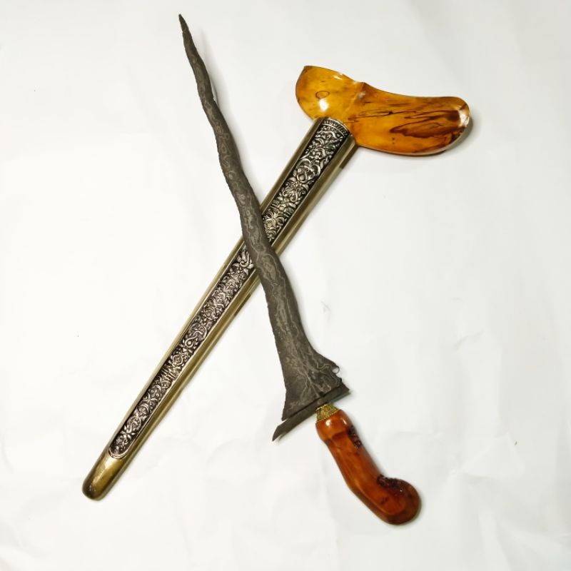 Keris Sepuh Sempono Bungkem Luk 9 Pamor Kulit Semangka Mataram  Sepuh