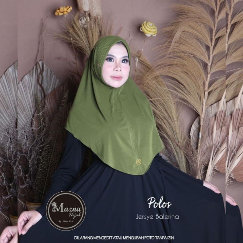 BISA COD / SIMPEL PET POLOS STANDAR BY MAZNA HIJAB / JILBAB LABEL PELAT BESI / JILBAB DOA IBU JERSEY