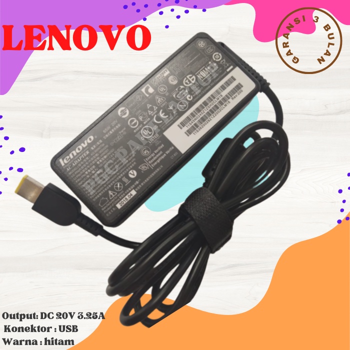 Charger / Adaptor Original Lenovo IBM 20V-3.25 USB