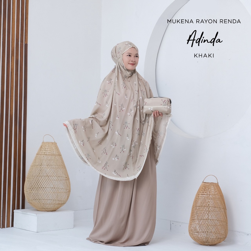 MUKENA BALI TASIK - MUKENA RENDA RAYON DEWASA MOTIF ADINDA