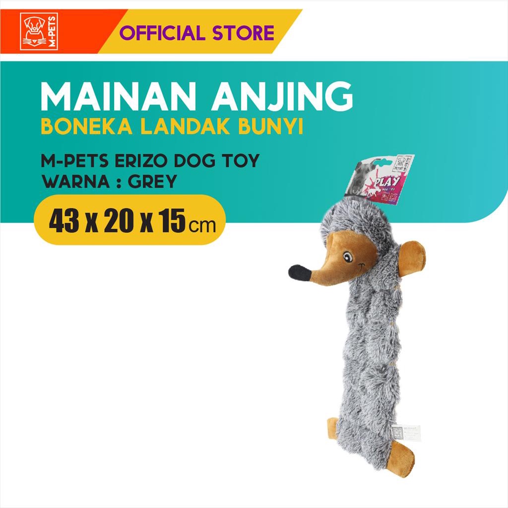 M-Pets Erizo Dog Toy / Boneka Landak Mainan Anjing Bunyi