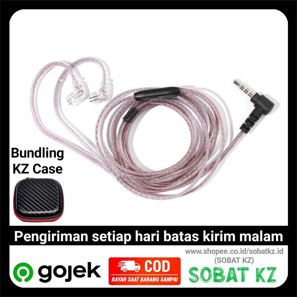 Kabel for Earphone KZ Kabel KZ Copper Jcally PJ2 Copper Dark Pink Gold Kabel Upgrade Cable wire 5N O