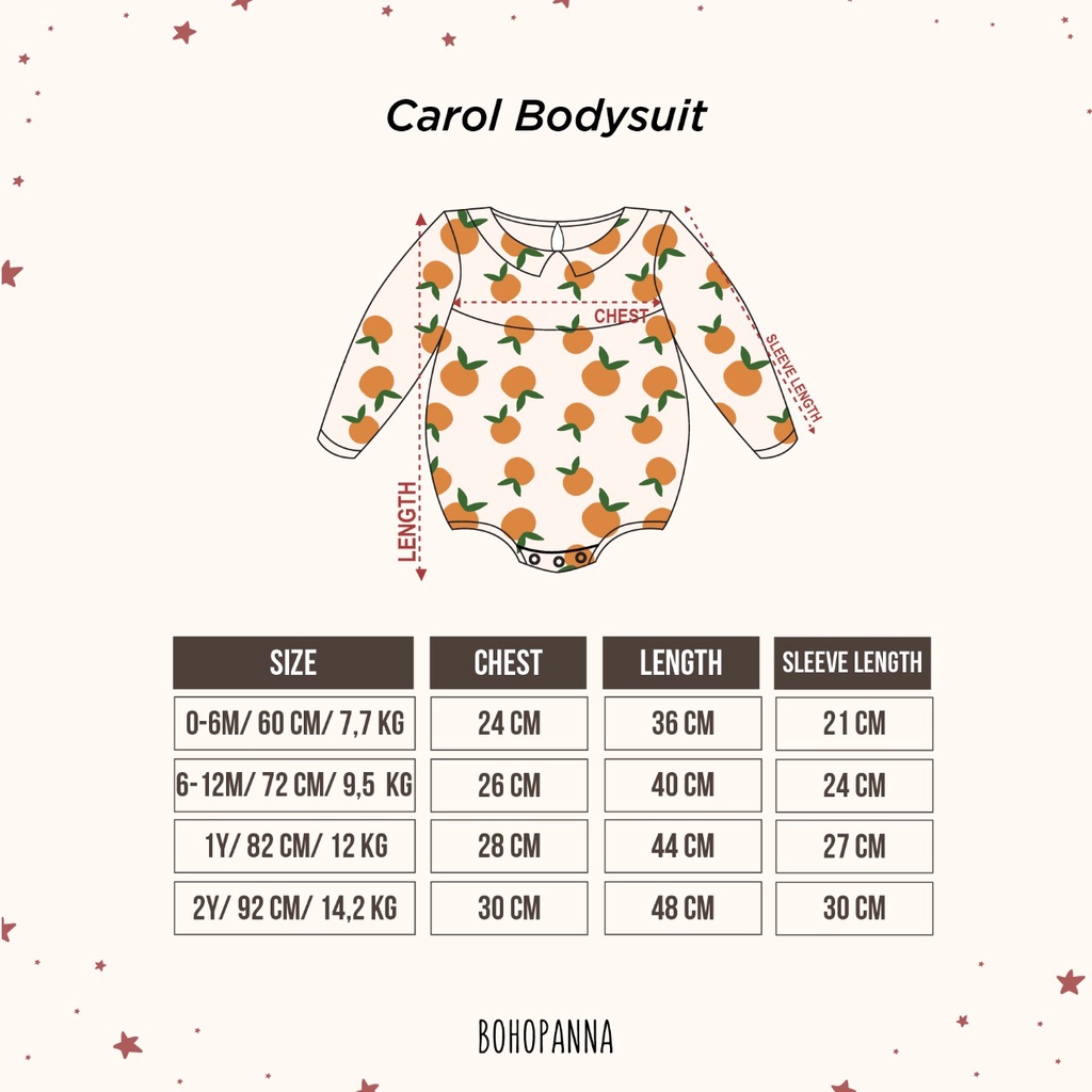 Bohopanna - Carol Bodysuit / Romper Bayi Perempuan