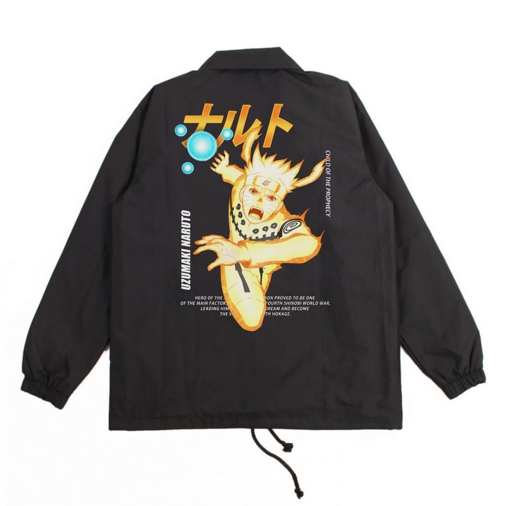 Jaket Coach Anime Naruto Kyubi Mode Sage