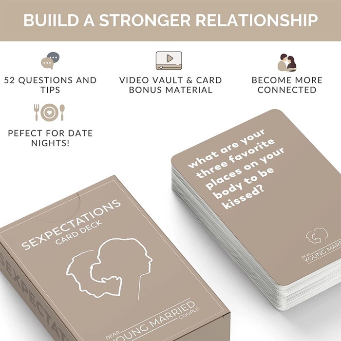 Sexpectations Card Deck Conversation for Couples Marriage Gift