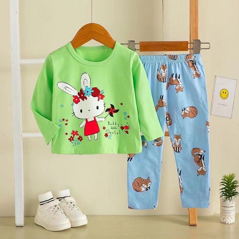 SALE!! PP 4-6 TAHUN | PP008 | BAJU TIDUR ORGANIK ANAK | PIYAMA IMPORT ANAK | SETELAN TIDUR IMPORT BAHAN KATUN ORGANIK