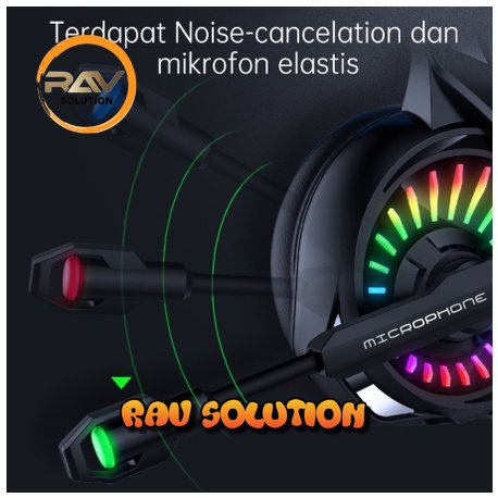 headset gaming kucing bass  RGB surround 7.1 usb G2 for komputer dan laptop Earphones (suara sekitar)/headset headphones gaming surround 7.1  Stereo Bass  usb  G2 (suara sekitar)  - RAV SOLUTION